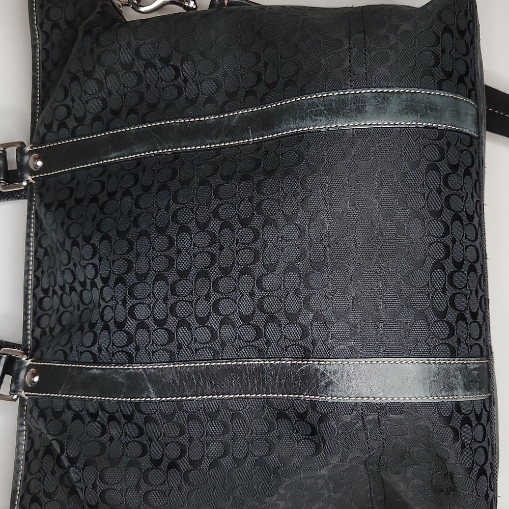 Coach Black Signature Canvas Tote Bag - Picture 3 of 6
